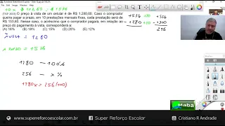 MABA CONCURSOS  -  PORCENTAGEM EM COMPRA A PRAZO  -  TJ SP 2023  -  Com prof. Cristiano