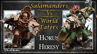 Salamanders Vs World Eaters - Horus Heresy Battle Report - Age Of Darkness