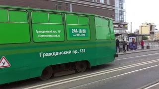 Появился неожиданно... Трамвай Санкт-Петербурга 9-506: ЛМ-68М б. 3700 учебный (23.05.19)
