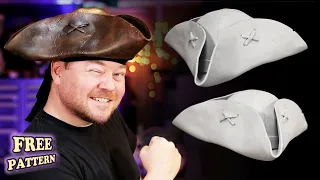 How to Make A Pirate Hat out of Foam - Free Pattern - DIY Cosplay Tricorn Hat