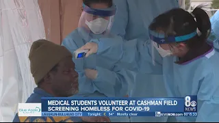 Medical students screen homeless for COVID-19
