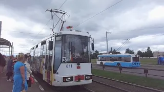 Трамвай №3 (Витебск 2017). Петруся Бровки - Улица Гагарина.