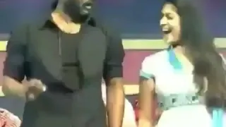 Nayantara and prabudeva dance performance on stage