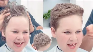 Corte de pelo para niños a tijera texturizado | tutorial corte de cabello niño #hairstyle #barber