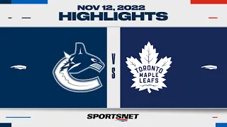 NHL Highlights | Canucks vs. Maple Leafs - November 12, 2022