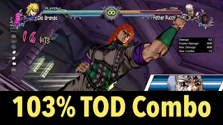 1029 Damage Dio Brando TOD Combo | All Star Battle R