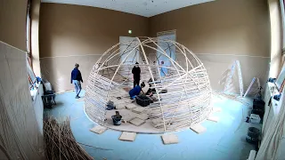 Beehive - 8m Diameter Earth/Bamboo Dome in Gropiusbau Berlin