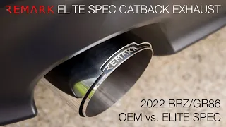 Remark Elite Spec Catback Exhaust for 2022 Subaru BRZ/Toyota GR86 - Demo & Comparison