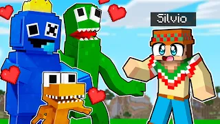 ¡Minecraft PERO los RAINBOW FRIENDS me AYUDAN! 😮🌈💖 SILVIOGAMER MINECRAFT PERO