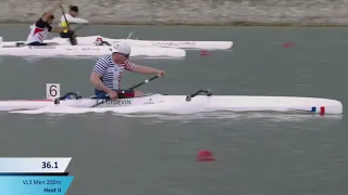 VL3 men 200 heat II 2021 ICF Paracanoe World Cup, Paralympic Qualifier, Szeged Hungary