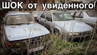 Found a parking with lot of Abandoned cars! Rare Mercedes and Volga cars!