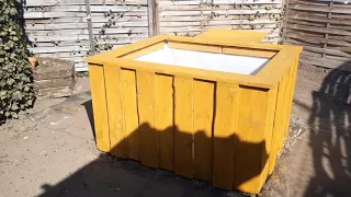 1000 Ltr Tank DIY Pool Oase zum Relaxen / Pumpe und Düsen Bauprojekt im Garten beendet IBC Container