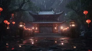 Soothing Raindrops - Chinese Temple Serenade for Deep Sleep | Soul Healing and Gentle Relaxation