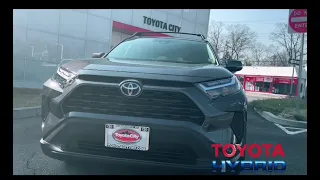 Check out this stunning 2022 Toyota RAV4 XLE Hybrid in Magnetic Gray Metallic!