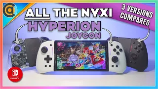 ALL 3 NYXI Hyperion Joycon in one video. Review and Comparison on Nintendo Switch