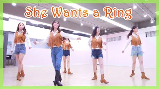 She Wants a Ring- Line Dance(Improver) |  쉬원츠어링 라인댄스 | 퀸즈라인댄스𝐐𝐮𝐞𝐞𝐧𝐬 𝐋𝐢𝐧𝐞𝐃𝐚𝐧𝐜𝐞