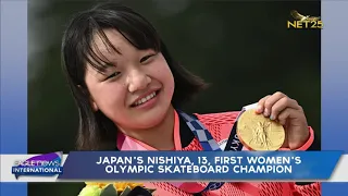 Japan's Nishiya, 13, first women' Olympic skateboard champion