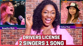 2 SINGERS 1 SONG : DRIVERS LICENSE | Angelina Hale (USA) vs. Celine Tam (HONG KONG •Who Sang Better?