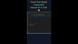 How to Find The Most Frequent Value in a List ? Python Tricks #shorts