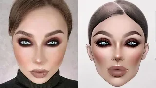 ПОВТОРИЛА ФЕЙС ЧАРТ МАКИЯЖ. FACE CHART MAKEUP