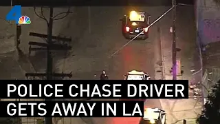 Police Lose Track of Car, Driver in High Speed Chase | NBCLA