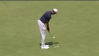 Tiger Woods makes Birdie at the Ninth Hope Masters Round 1