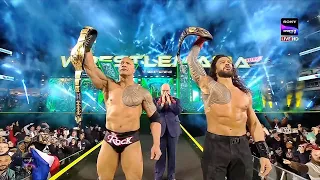 ROMAN REIGNS AND THE ROCK DEFEATS CODY RHODES AND SETH ROLLINS - WWE WRESTLEMANIA 40 HIGHLIGHTS