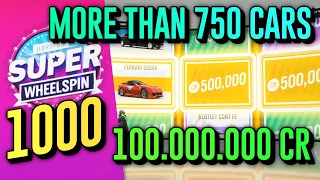 Forza Horizon 4 - 1000 SUPER WHEELSPIN (Reward 100.000.000 CR and 750 CARS)