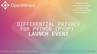 OpenMined PyDP Launch Event