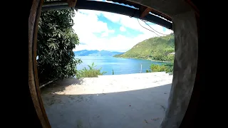 Mountain house in San Antonio Palopo, Guatemala. View of Lake Atitlan