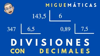 Aritmética : Divisiones con números decimales