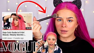 I FOLLOWED DOJA CAT'S VOGUE MAKEUP TUTORIAL.. I'M AN E-GIRL NOW???