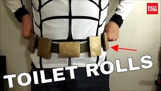 DIY Cardboard Utility Belt - Toilet Rolls Prop + bonus Costume How to