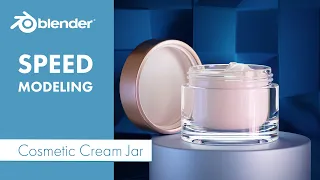 Cosmetic Сream Jar Speed Modeling In Blender