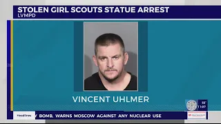 Las Vegas police make an arrest after stolen Girl Scouts statue