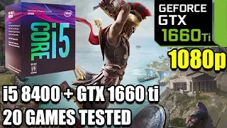 i5 8400 paired with GTX 1660 ti - 20 Games Tested at 1080p - Enough for 60 fps? - Performance Test