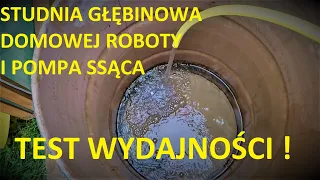 STUDNIA GŁĘBINOWA DOMOWEJ ROBOTY I POMPA SSĄCA - TEST WYDAJNOŚCI - WODA ZA DARMO #foxgarden #studnia