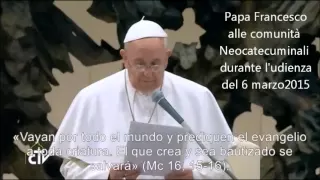 Papa Francesco incontra le famiglie Neocatecuminali