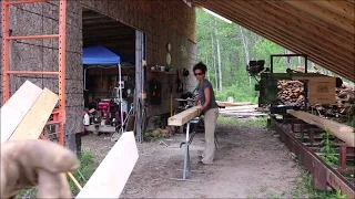 CHECK IT OUT... Installing These 30' Rafters Are So Easy Now. Building A Roof Over Our Sawmill.