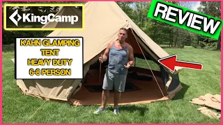 KingCamp Khan Glamping Tent Heavy Duty Waterproof 4 Season Luxury Outdoor Canvas Bell Tent