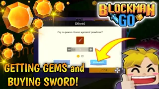GETTING orange GEMS + Buying SKELETON SWORD! Sky Block Blockman GO!🗡️😱