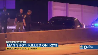 Man found shot after crash on I-275 in Tampa pronounced dead at hospital