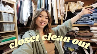 HUGE CLOSET CLEAN OUT - Organizing & decluttering my entire wardrobe | by Chloe Wen