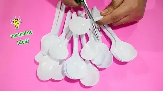5 THE MOST EASY WAY TO RECYCLE PLASTIC SPOON!!