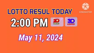 Lotto Result Today 2PM draw May 11, 2024 2D 3D PCSO#Lotto