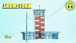 Winter Lighthouse at the coast sea - Blizzard, Snowstorm & Strong Winds, Sleep | Метель шторм | Маяк