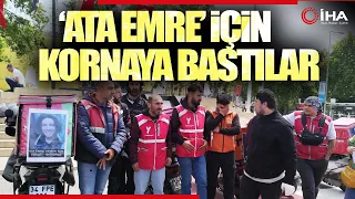 Kadıköy'de Motokuryeler 'Ata Emre' İçin Kornaya Bastı