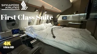 World Best First Class Singapore Airlines First Class Suite on A380 with Double Bed