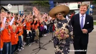 Koning Willem-Alexander en koningin Maxima maken kennis met Zeeland