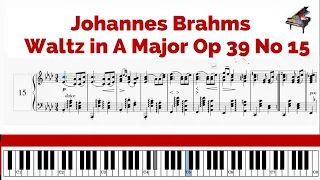 Johannes Brahms  Waltz in A Major Op 39 No 15